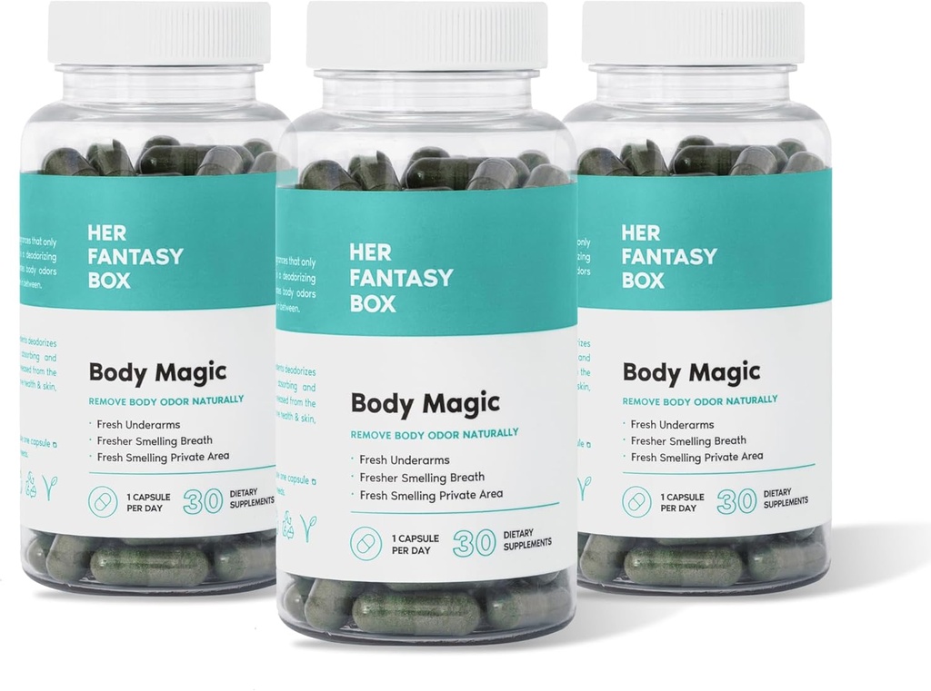 Fantasy Box | Body Magic | Chlorophyll Pill for Feminine Odor - 3 Pack