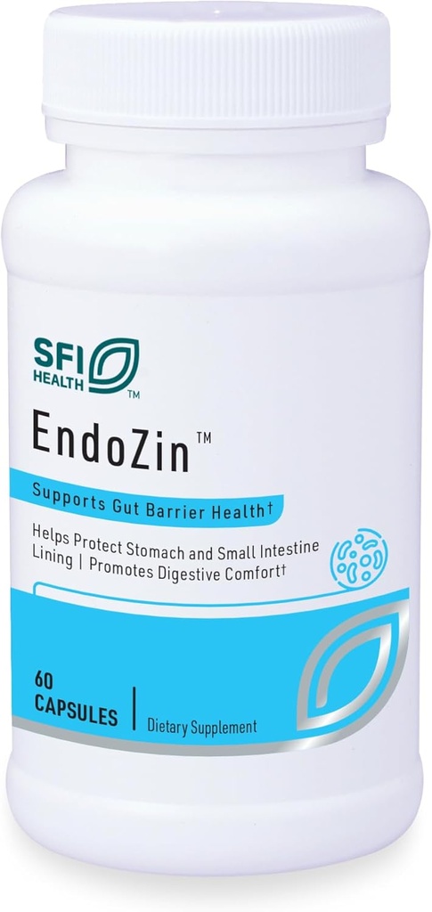 SFI Health Klaire Labs Endozin - σύμπλοκο καρνοσίνης ψευδάργυρου με L-Γλουταμίνη για την υποστήριξη της εντερικής λειτουργίας φραγμών, Hypoallergenic (60 κάψουλες)