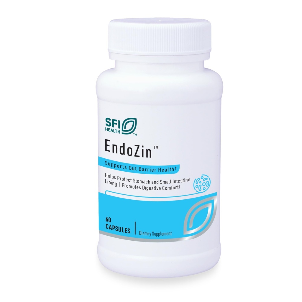 SFI Health Klaire Labs Endozin - σύμπλοκο καρνοσίνης ψευδάργυρου με L-Γλουταμίνη για την υποστήριξη της εντερικής λειτουργίας φραγμών, Hypoallergenic (60 κάψουλες)