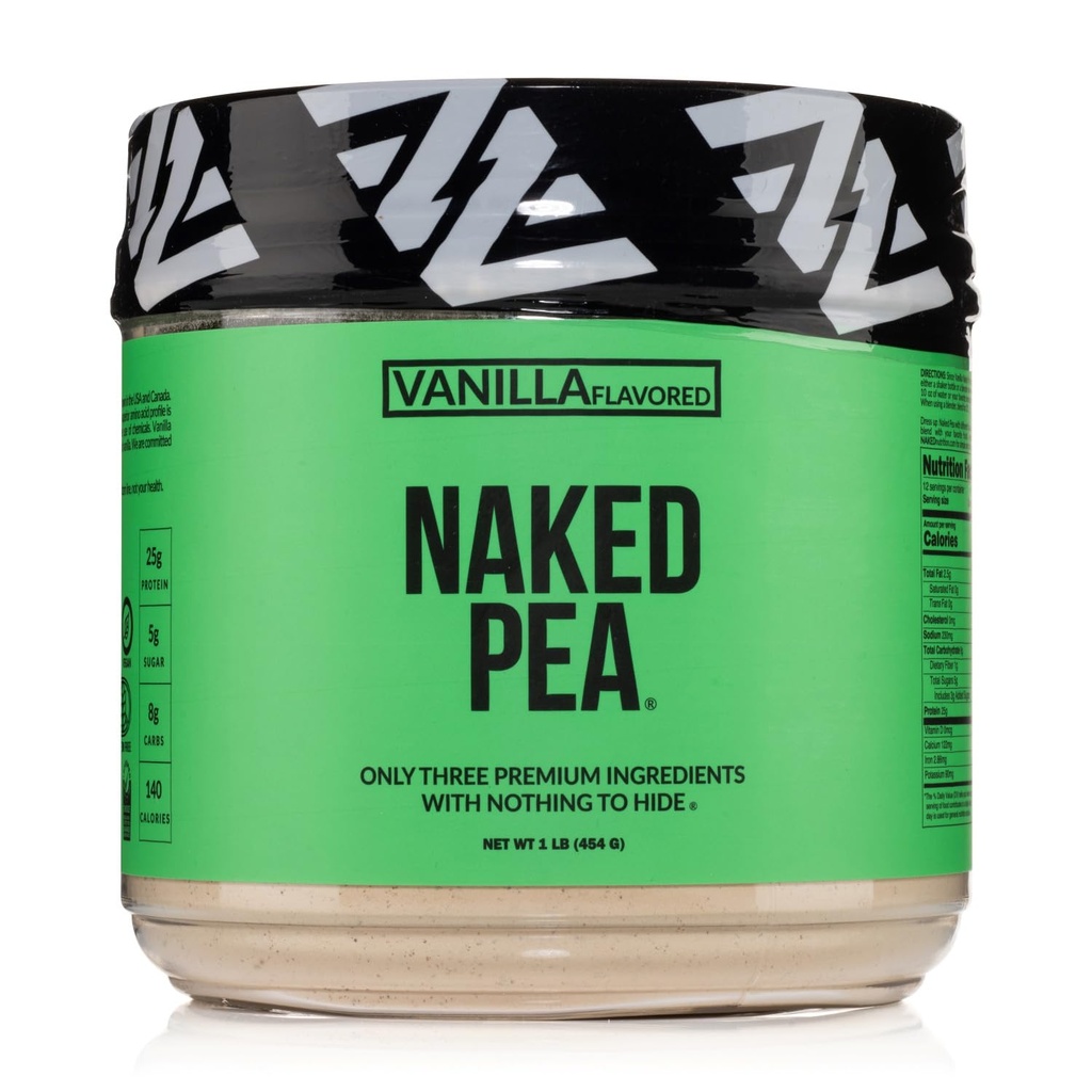 Vanilla Pea proteini Kuzey Amerika Çiftleri, Sadece 3 Malzemeler, Vanilla Vegan Protein, Gluten-Free, Soy Free, GMO Free - 1LBB