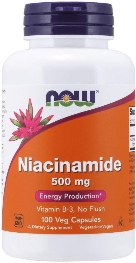 NOW Foods - Νιακιναμίδη 500 mg 100 caps (πακέτο των 4)