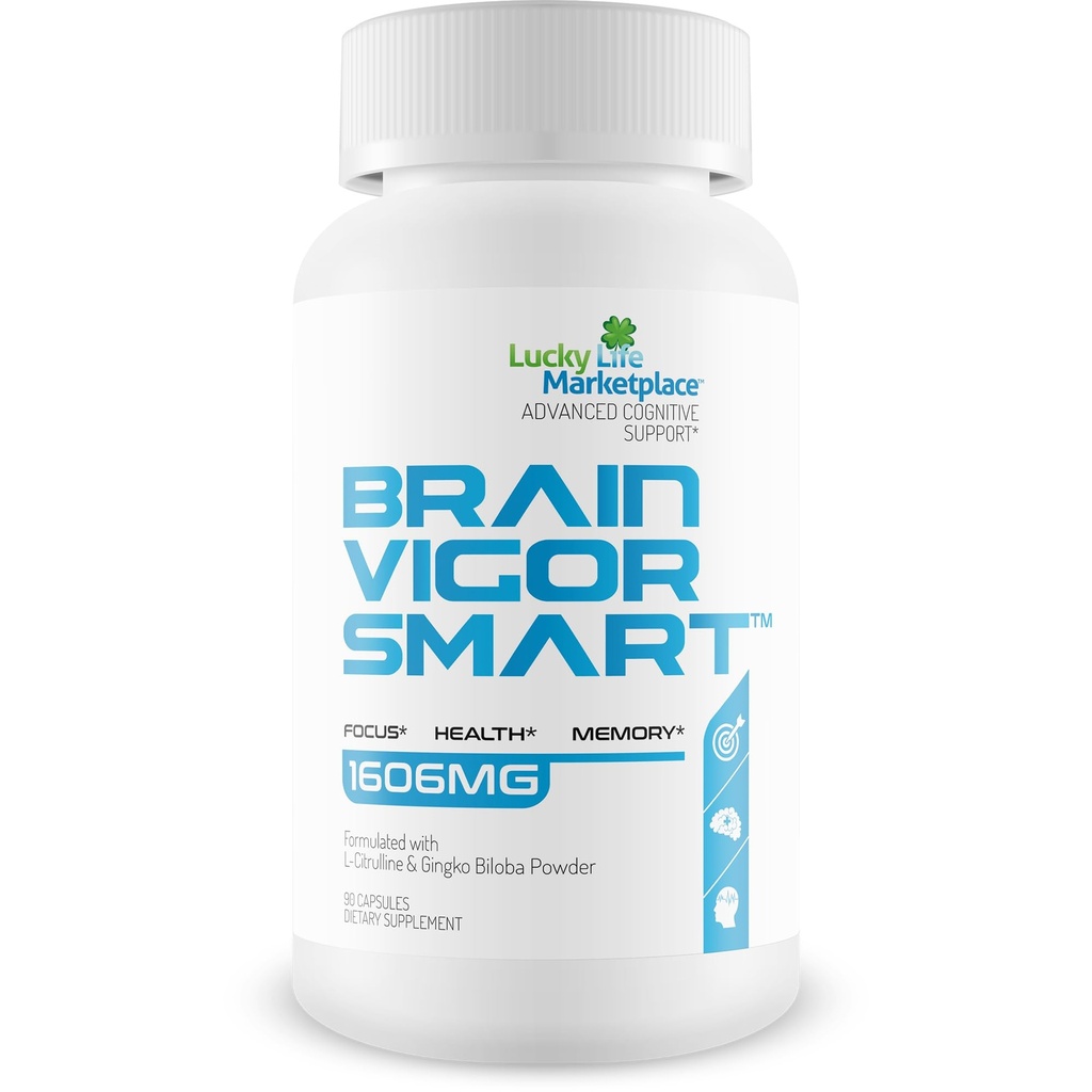 Beyin Vigor Smart Brain ATM - Focus, Health ve Memory için Ekstra Güç Desteği - Lion's Mane Mushroom & Ginkgo Biloba - En İyi Beyin Vigor Smart Pills