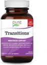 Pure Essence Labs Transitions Vitamins for Women, Natural Menopause Relief Supplement to teşvik Hormon Dengesi, Hot Flashes, Mood Swings & Night Sweats, 120 Capsules