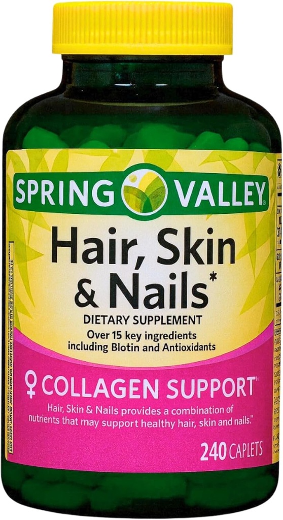 Benzersiz Sche Store Hair Skin ve Nails 240 Caplets - Diyet Supplement (Pack of 1)
