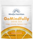GoMindly Orange Super Calm Toz İçecek Mix for Hydration, Recovery, Immunity and Energy with Trace Minerals, Essential Vitamins, L-Theanine ve B Vitamin Kompleksi
