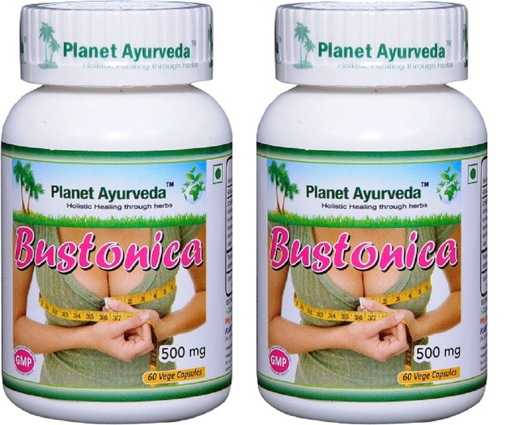 Planet Ayurveda Bustonica, 500 mg Veg Capsules - 2 Şişe