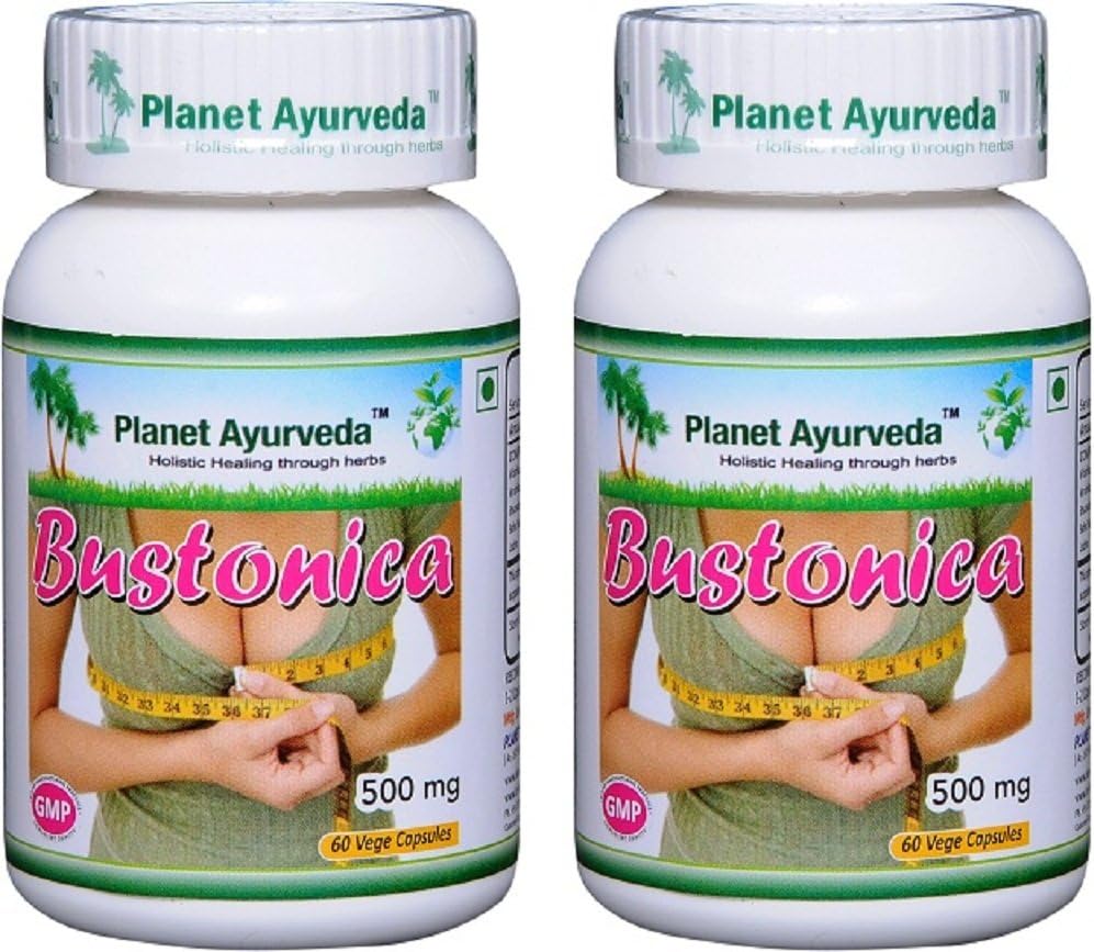 Planet Ayurveda Bustonica, 500 mg Veg Capsules - 2 Şişe