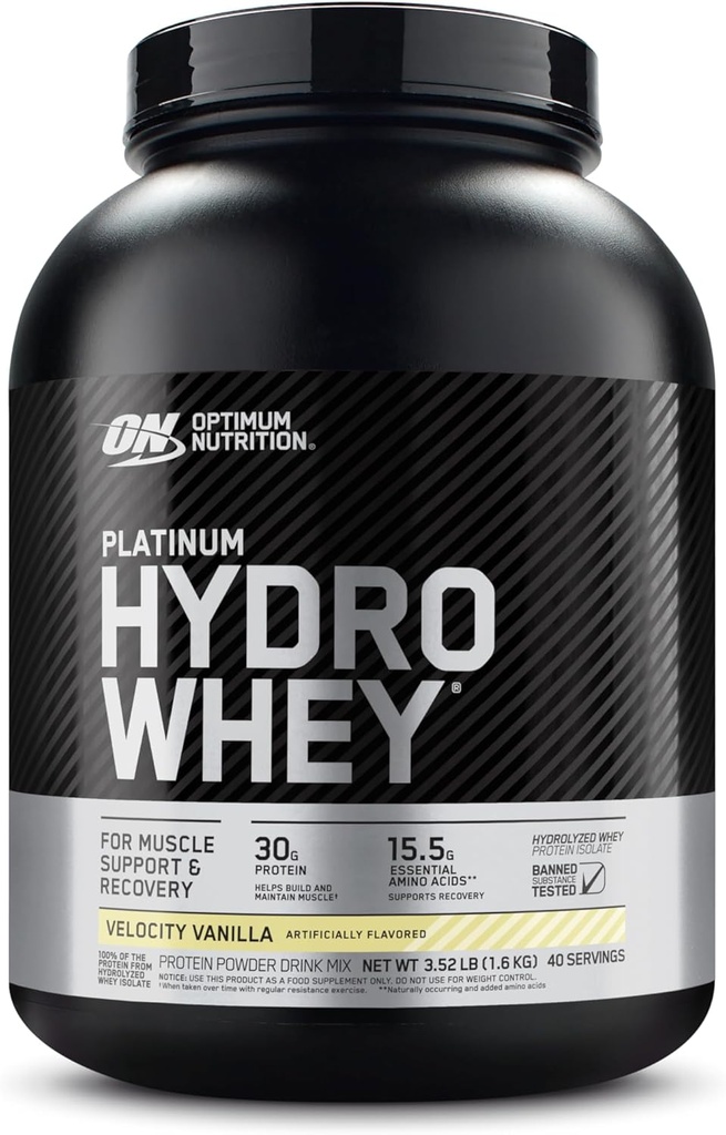 Optimum Platinum Hydrowhey Protein Tozu,% 100 Hydrolyzed Whey Isolate Toz, Flavor: Velocity Vanilla, 3.5 Pounds (Pazar Mayıs Vary)