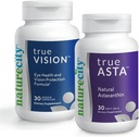 NatureCity Vision Support Sche / TrueVision Eye Health Formula, 30 Veggie Capsules + TrueAsta Marine