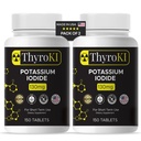 Potasyum Iodide Tabletleri 130 mg - Tiroid & Respiratory Desteği - YODO Naciente KI Pills | Hızlı - Acil Iodine Supplement | Non-GMO | Gluten Free | 300 Tablet | ABD'de Yapılan | 2 Paket
