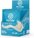 No Cow Vegan protein Toz, Vanilla, 20g Plant bazlı protein, Single Serve Packets, Dairy Free, Soy Free, No Sugar eklendi, Keto Friendly, Gluten Free, Doğal olarak Tatlılanmış, GMO, Kosher, 10 Kont
