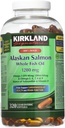 Kirkland %100 Wild Alaskan Salmon Oil 90 EPA 110 DHA 1200 mg - 320 Giric Kaplama Yumuşakgels