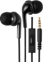 Βασικά Ενσύρματα Earbuds με Μικρόφωνο, σε ακουστικά αυτί, 3,5mm Jack, καλώδιο μήκους 4,2 ft, S/M/L Ear Tips, Μαύρο