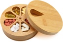 Tıp Organizecı Wood Daily Weekly, Travel Pill Organizer ve Pill Sahibi, Vitamin Tıp Pill Organizer Case Box, Pill Box Day, Hafta ve Solid Wood Lid günleri ile geliştirilmiş Tasarım