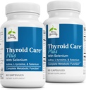 Terry Naturally Thyroid Care Plus - Supplement to Aid Thyroid - Dietary Supplement for Energy & Healthy Hair Support - Supplement with L-Tyrosine & Selenium - 60 Capsules (2 Pack)