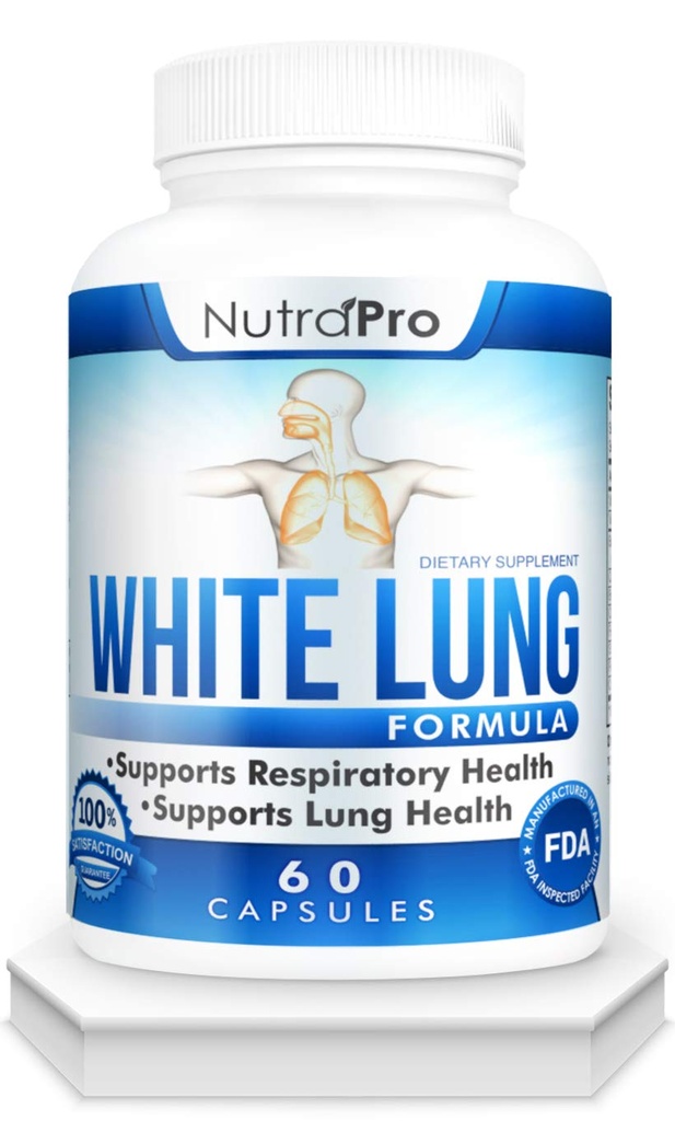 Λευκός πνεύμονας από NutraPro - Lung Cleanse and Detox.Support Lung Health. Υποστηρίζει την αναπνευστική υγεία. 60 καψάκιο - Made in GMP Certified Facility.