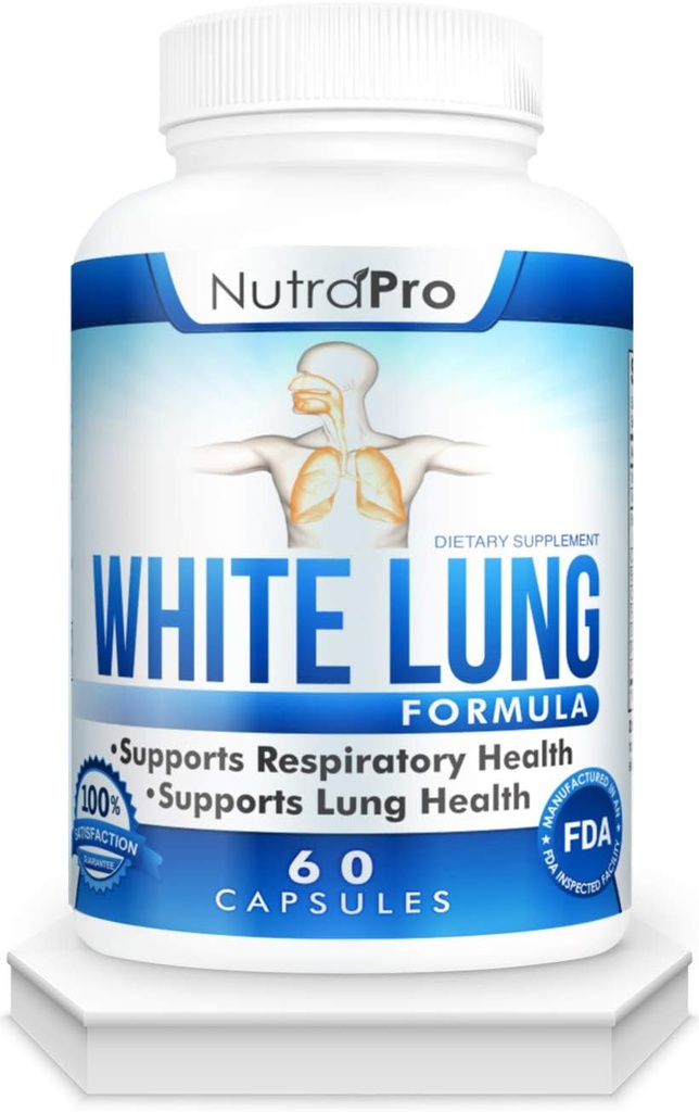 White Lung by NutraPro - Lung Cleanse And Detox.Deung Health. Destekler Respiratory Health. 60 Capsule - GMP sertifikalı Tesis'te yapılır.