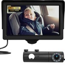 Baby Car Camera, HD Display Baby Car Mirror with Night Vision Feature, 4.3 inç Baby Car Camera with Monitor Wide Clear View, BackSeat Camera Back Facing to Observe Baby's Every Move
