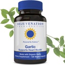 Rejuvenation Treatments Pure Organic Garlic – Heart Health & Immune System Support (120 Vegan Capsules)