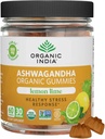 ORGANIC INDIA Ashwagandha Gummies for Men & Women - Stres Tamam, KSM-66 Ashwagandha Root, Ekstra Güçlü, Calm Chews, Vegan, Non-GMO - Lemon Lime, 60 Gummies