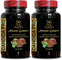 Candida Support Supplement - Probiyotik Kompleksi, Oregano & Caprylic Acid Mix, Gluten-Free, & Vegan, Oregano - 2 Şişe 120 Capsules