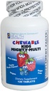 KIDS MIGHTY-MULTI (120 Tabletler) – Chewable Multivitamin – Safst Non-GMO Malzemeler, No Sugar or Yapay Malzemeler - Doğal olarak Xylitol & Stevia Leaf Ekstraksiyonu Uygun - Yetişkinler için Uygun