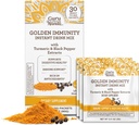 GuruNanda Altın Immunity Instant Drink Mix with Turmeric & Black Pepper - Immune System & Digestive Health - Saffron & Almond Flavored, On-Go Sachets (30 Count)