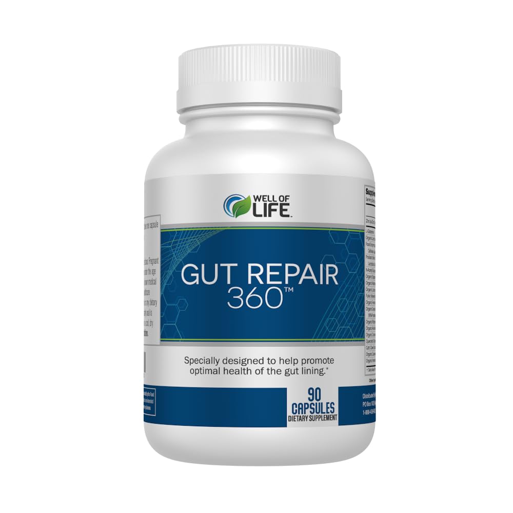 Gut Tamir 360: Laboratuvardan Doğal Formüle Edilen Formula - Saf Essence Organik Capsules Non-GMO Gluten-Free Soy-Free Dairy-Free USA Made - Supporting Your Health Gut