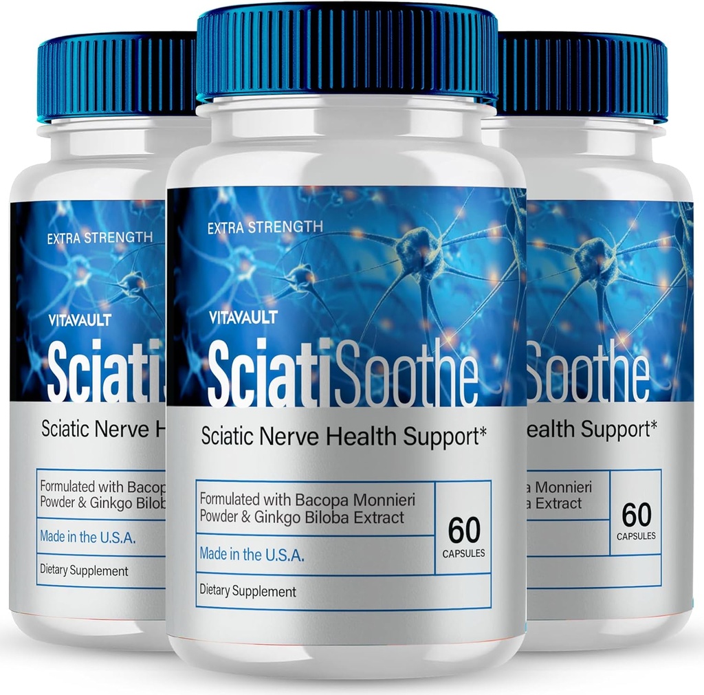 SciatiSoothe για κάψουλες Sciatica, Sciati Soothe Nerve Health Support, SciatiSoothe Συμπληρωματικό Σύνθετη Φόρμουλα, χάπια Nerve Support - Μέγιστη δύναμη - SciatiSoothe Κριτικές (3 Pack)