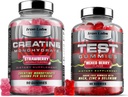 Muscle Gummy Bundle - Creatine Monohydrate Gummies & Testo Gummies for Men - Advanced Bundle