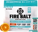 Fire Science Fire Salt Hydration Sticks, Electrolytes & Coconut Water, Hydration Drink Mix with Magnezyum, Pyum & sodyum, Zero Sugar, Single Serve On The Go Packs, Vegan, Orange Flavor, 32 Count
