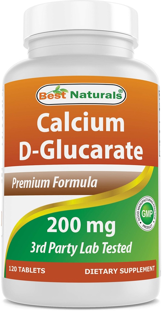 En İyi Doğals Kalsiyum D-Glucarate 200 mg 120 Tablet