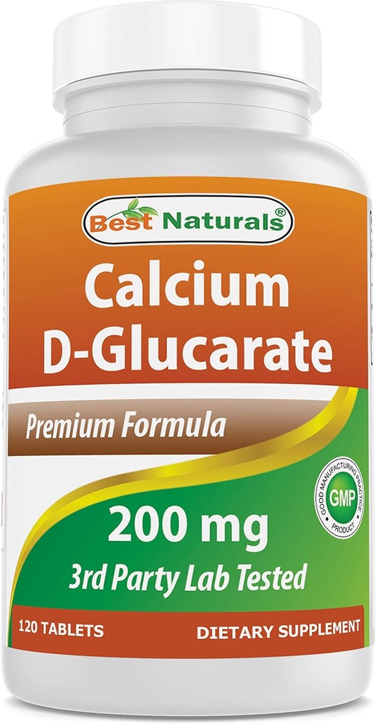 En İyi Doğals Kalsiyum D-Glucarate 200 mg 120 Tablet