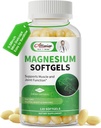 Συμπληρώματα Glycinate μαγνήσιο 500mg Softgels, Μικρό εύκολο στην κατάποση Gelcaps μαγνήσιο υψηλής απορρόφησης για την υποστήριξη νυκτερινών ποδιών & ύπνου, μυών & οστών, ηρεμίας, μη GMO, 120 Gelcaps, 60 ημέρες προσφοράς