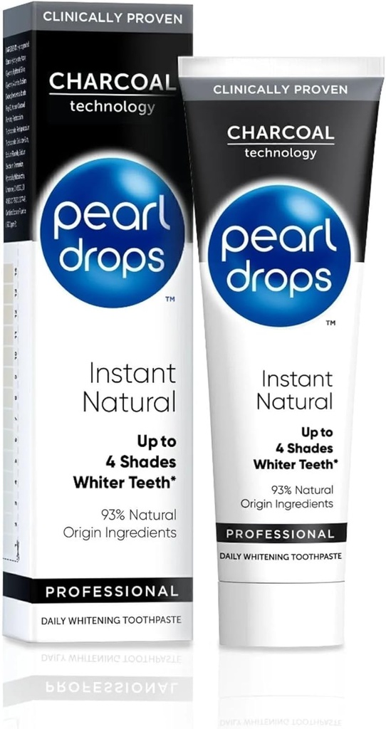Pearl Drops Instant Natural White aktif Charcol 75 ml