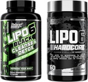 Nutrex Research Lipo-6 Cleanse & Detox for Weight Loss and Lipo-6 Hardcore Supplement, Supports Metabolism