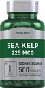 Piping Rock Sea Kelp Supplements | 225mcg | 500 Tablet | No-GMO, Gluten Free
