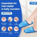 NEWGO Foot Ice Pack Slippers for Plantar Fasciitis and Neuropathy, HSA or FSA Επιλέξιμες 2 Pack Gel Ice Slippers Hot Cold Pack for Bunion Surgery Pain Relief, Burning Feet