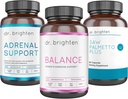 Dr. Brighten PSOS Basic Kit - Γυναικεία ορμονική ισορροπία, Adrenal Support, και Saw Palmetto Plus