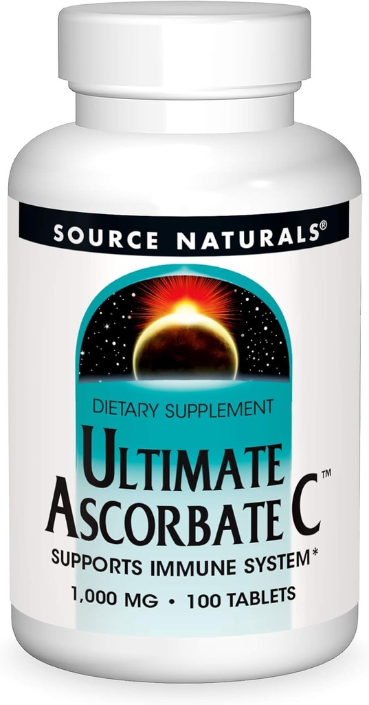 Source Naturals Ultimate Ascorbate C - Βιταμίνη C - 2000 mg Υποστηρίζει το ανοσοποιητικό σύστημα - 100 δισκία