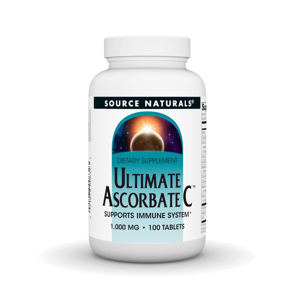 Source Naturals Ultimate Ascorbate C - Vitamin C - 2000 mg Destek Immune System - 100 Tablet