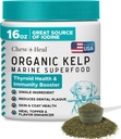 Köpekler için Kelp Supplement - 5cc Spoon ile Kelp Toz Granuls 16 oz - Sağlıklı Tiroid Fonksiyonu için İyi, Diş Plak'ı ve Skin Health - ABD'de Made in the USA