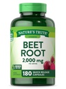 Nature's Truth Beet Root Capsules | 2,000 mg | 180 Count | Non-GMO ve Gluten Free Supplement