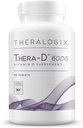 Theralogix Thera-D 6000 Vitamin D Supplement - 6.000 IU (150 mcg) Βιταμίνη D3 Tablets - 90-Day Supply - Immune Support Supplement for Women & Men - Aids Bone & Heart Health - NSF Certified - 90 Tablets