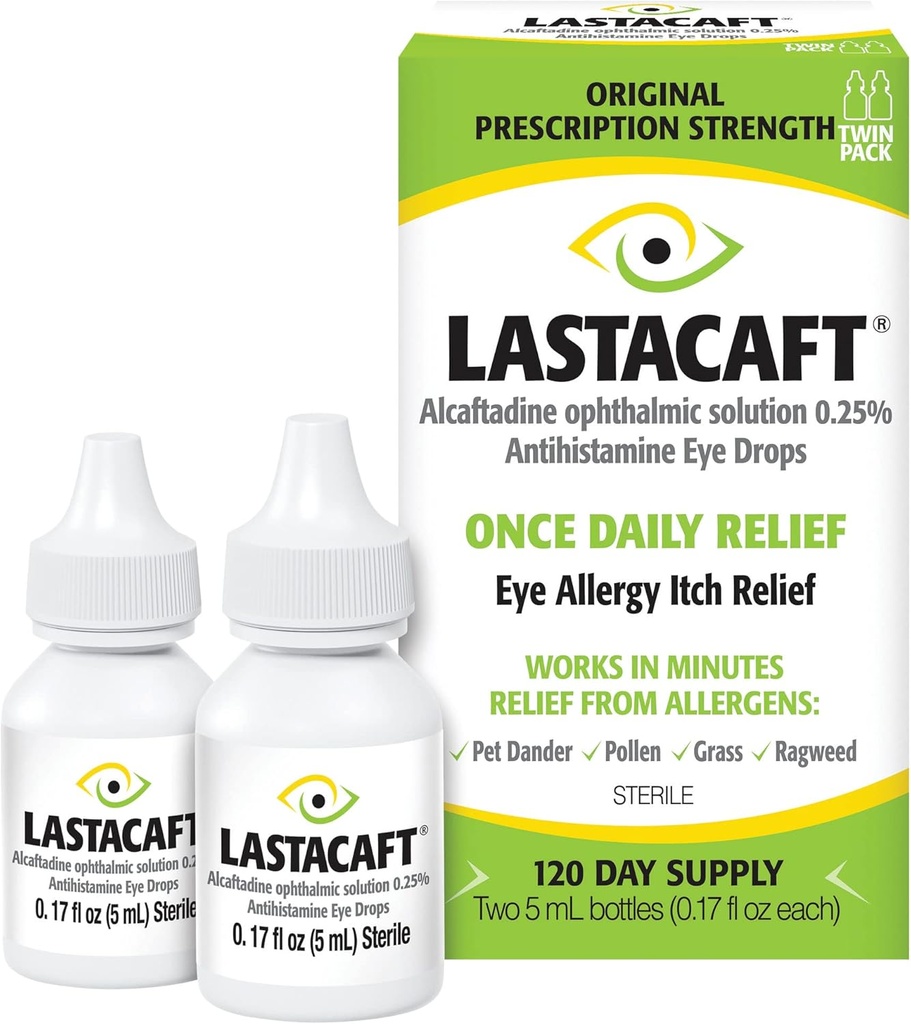 LASTACAFT Bir Zaman Günlük Göz Alerjisi Ayaklanmaları, (2 Kont) 120 Gün Supply, Exclusive