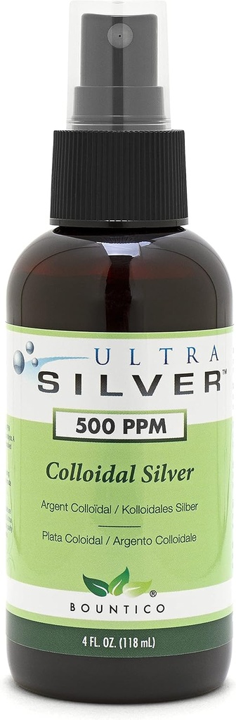 Ultra Silver Colloidal Silver | 500 PPM | 4 Ounce | Fine Mist