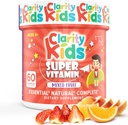 Clarity Kids Super Vitamin Multivitamin for Kids | Vitamin C, Vitamin D, & çinko | Tüm Doğal Chewable for Child Immune Support | USA Made Supplement | 60 Piece (30 Day Supply)