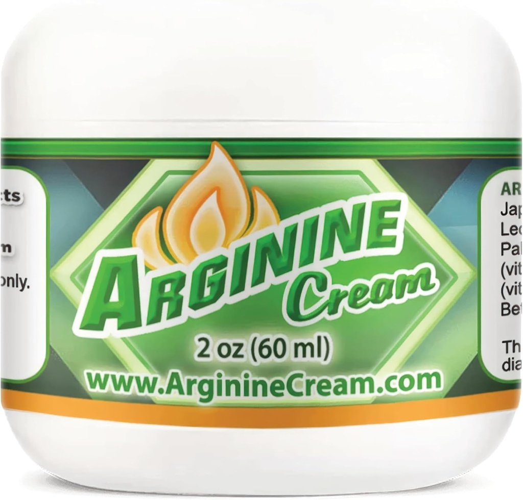Arginine Cream - 2 oz - L-Arginine Nitrik Oksit Erkekler ve Kadınlar için Tamamlandı - Yüzdesiz