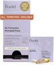 Perelel 1ο Trimester Prenatal Pack, Πολυβιταμίνη με Φολικό, Βιταμίνη D, Ωμέγα 3, Σιδήρου & Τζίντζερ, Διατροφική Υποστήριξη για την Πρώιμη Εγκυμοσύνη, Χωρίς Σόγια & Γλουτένη, Μη ΓΤΟ, 30 Daily Pill Packs