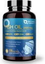 NATI TARGET Triple Omega 3 6 9, Balık yağı 2400 mg D3 & E - EPA & DHA & ALA - Supports Heart, Brain, Joint & Immune Health, Sustainable Sourced, Non-GMO
